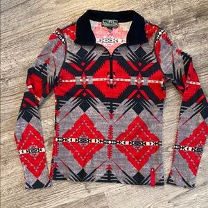 Lauren Ralph Lauren Active Southwestern Waffle Pullover